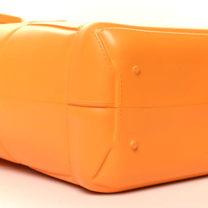Bottega Veneta Rubber Maxi Intrecciato Medium Arco Tangerine 8 of 9