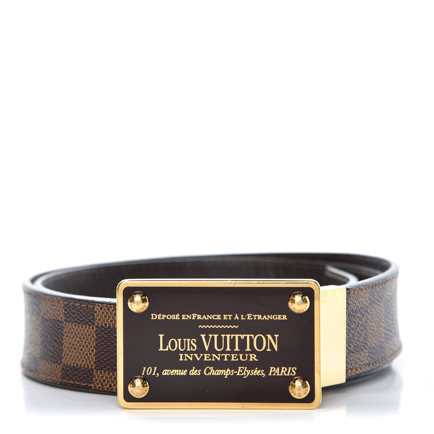 Damier Ebene 35mm Inventeur Reversible Belt 95 38