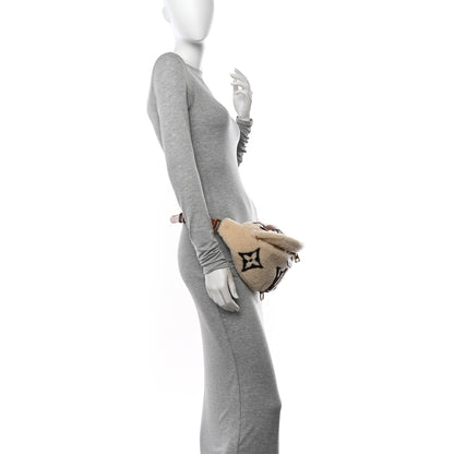 Louis Vuitton Shearling Monogram LV Ski Bumbag Cream Brown 2 of 9