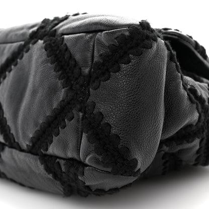 Chanel Calfskin Crochet Large Chanel 19 Flap Black 10 of 10