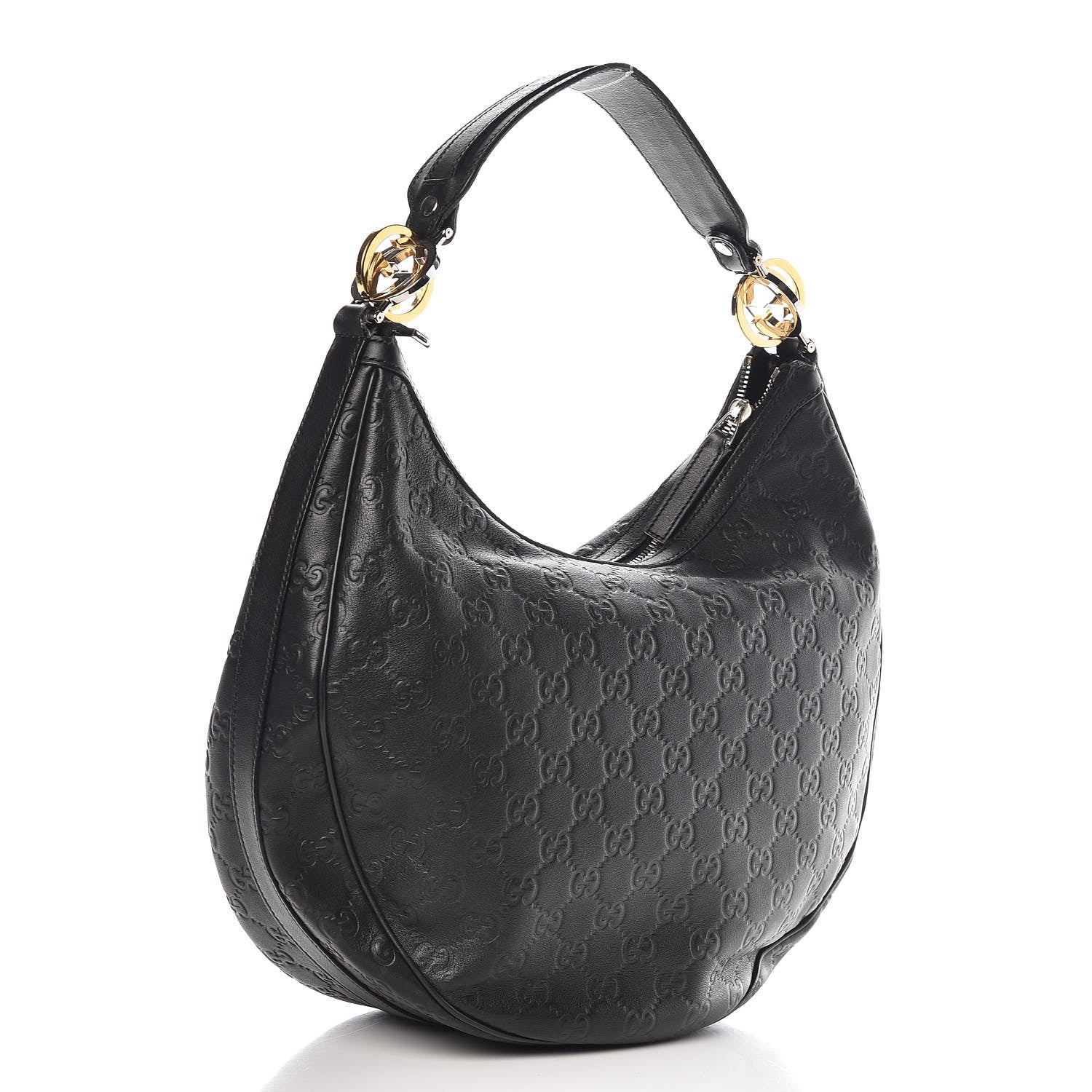 Gucci Guccissima Medium GG Twins Hobo Black 3 of 7