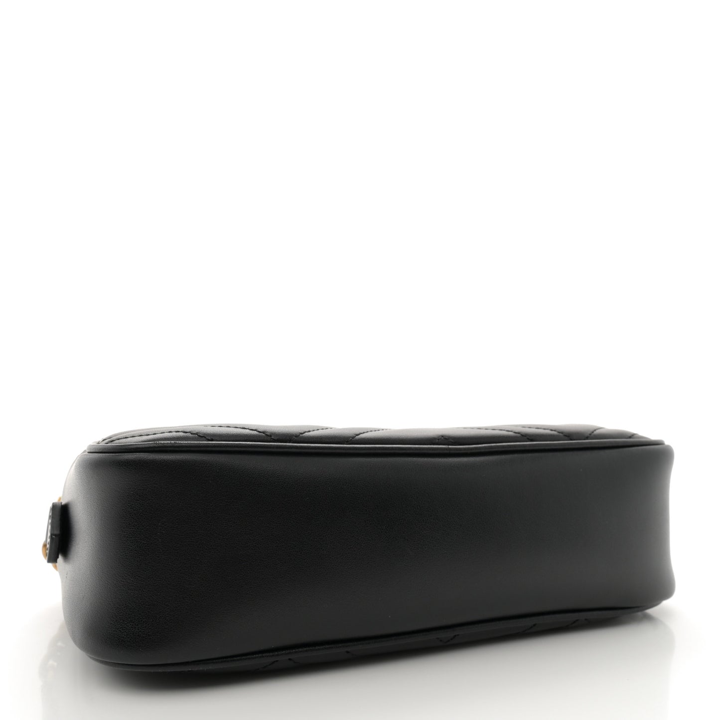 Calfskin Matelasse Small GG Marmont Chain Shoulder Bag Black