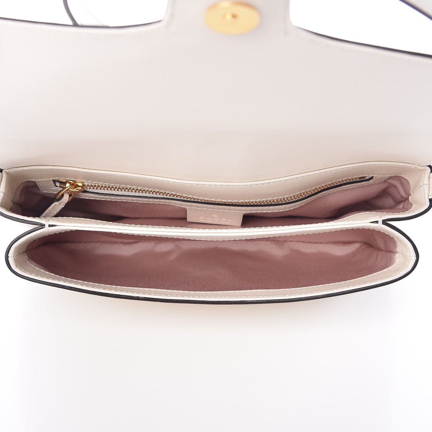 Calfskin Small Arli Flap Shoulder Bag Mystic White
