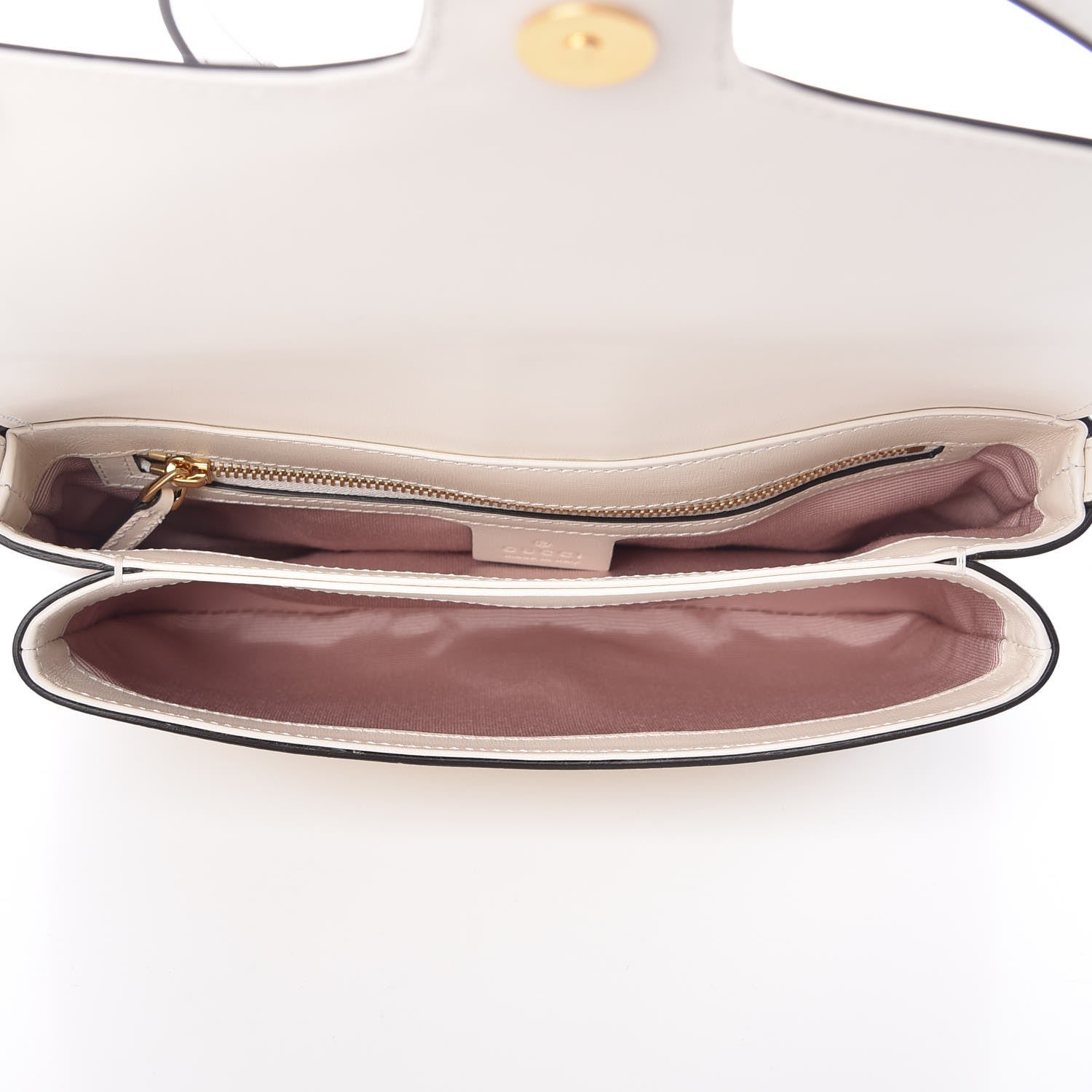 Gucci Calfskin Small Arli Flap Shoulder Bag Mystic White 5 of 9