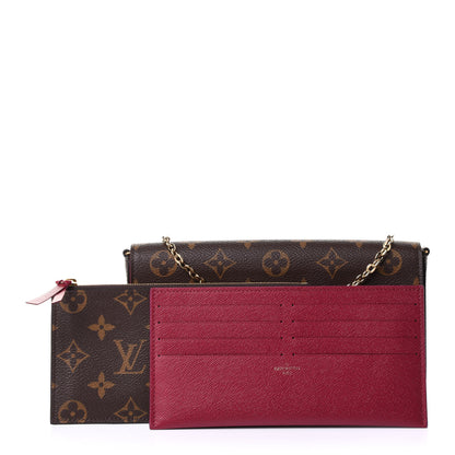 Louis Vuitton Monogram Pochette Felicie Chain Wallet Fuchsia 3 of 11