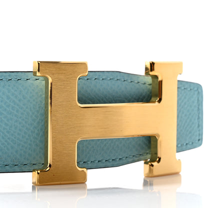 Hermes Epsom 32mm H Belt 90 36 Bleu Atoll Bleu Indigo 7 of 8