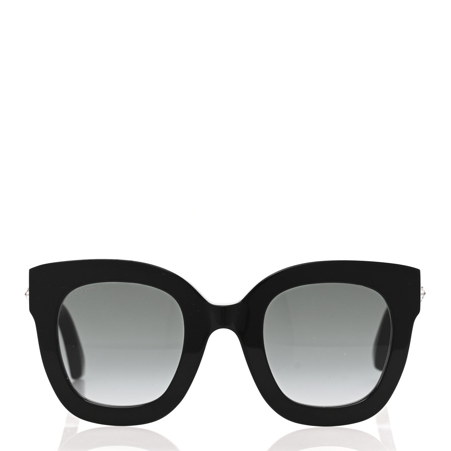 Acetate Crystal Star Round Frame Sunglasses GG0208S Black
