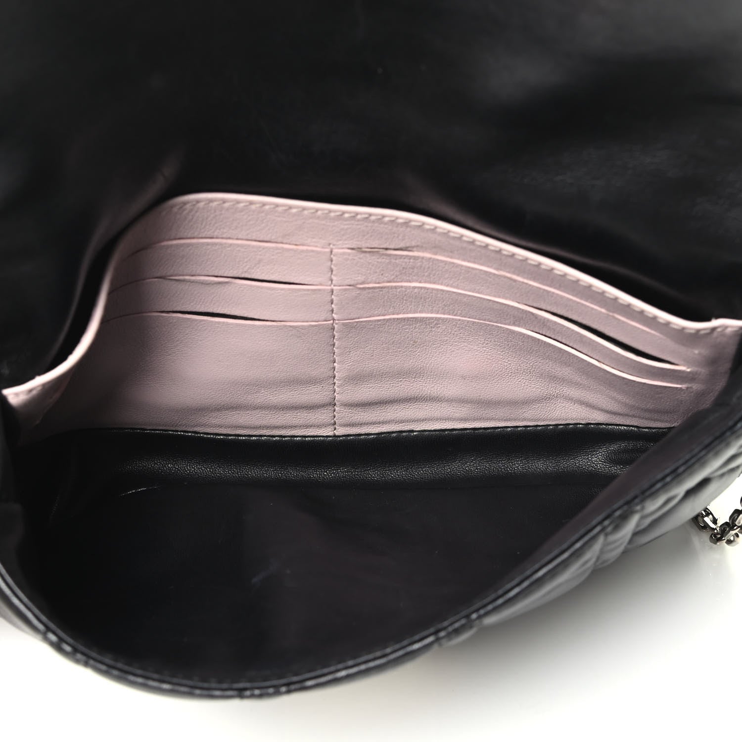 Christian Dior Lambskin Cannage New Lock Pouch Black 4 of 4