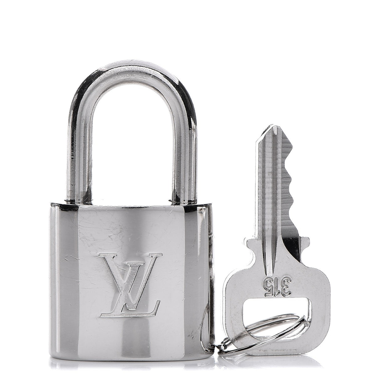 Louis Vuitton Polished Silver Lock and Key Set 1 of 4
