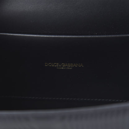 Dolce & Gabbana Moire Pearl Embellished Small Devotion Top Handle Bag Black 6 of 8