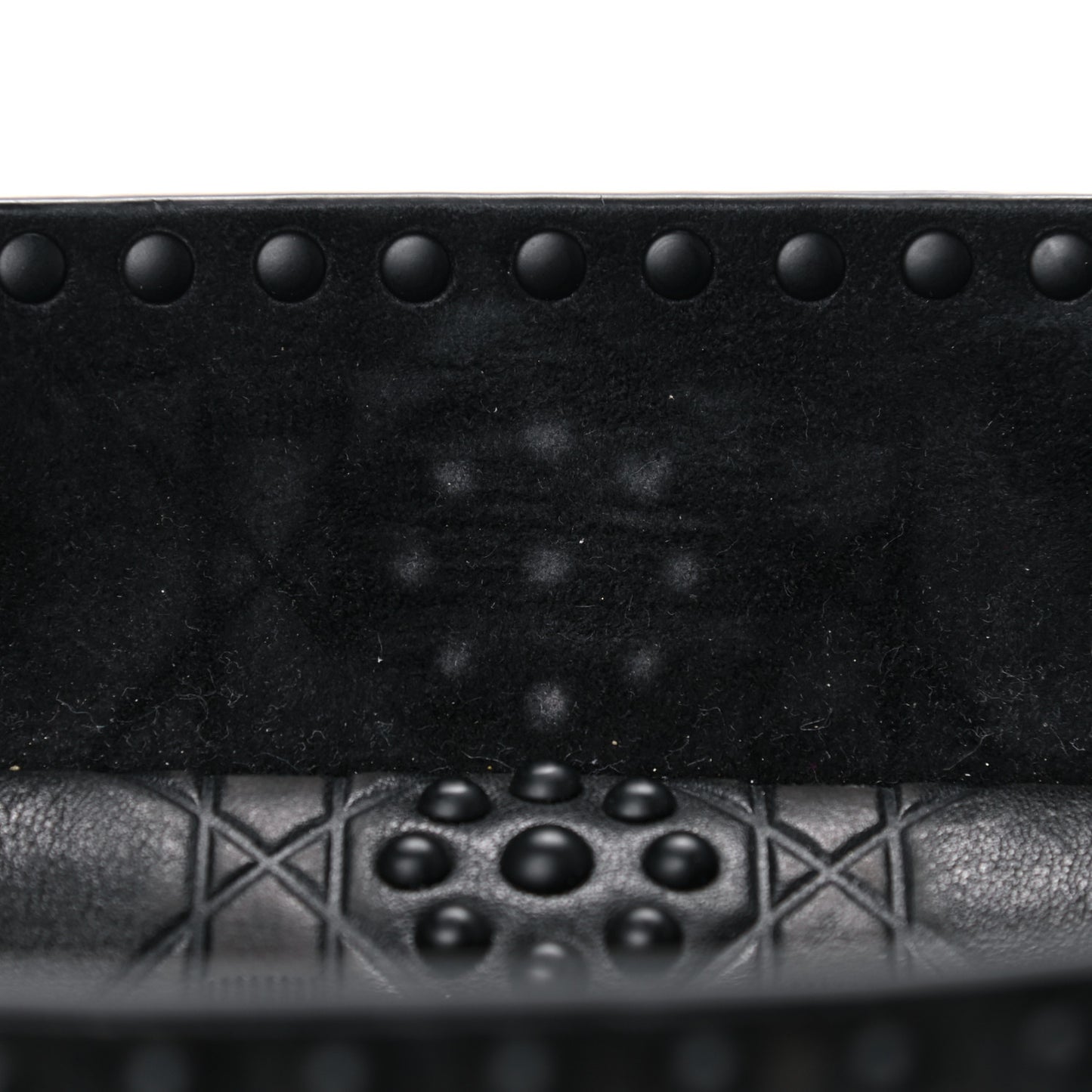 Lambskin Studded Matte Cannage Medium Lady Dior So Black