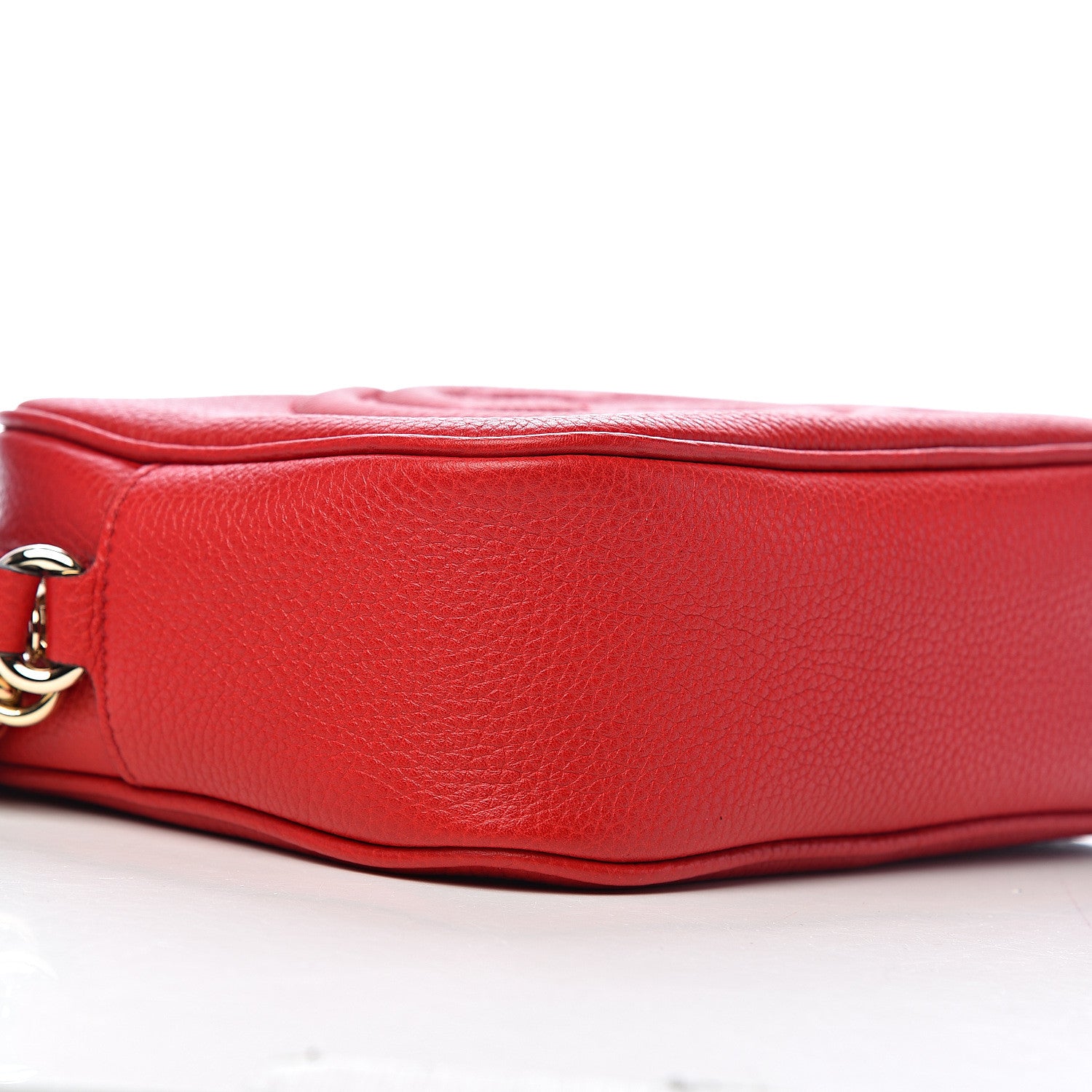Gucci Pebbled Calfskin Small Soho Disco Bag Tabasco Red 7 of 9