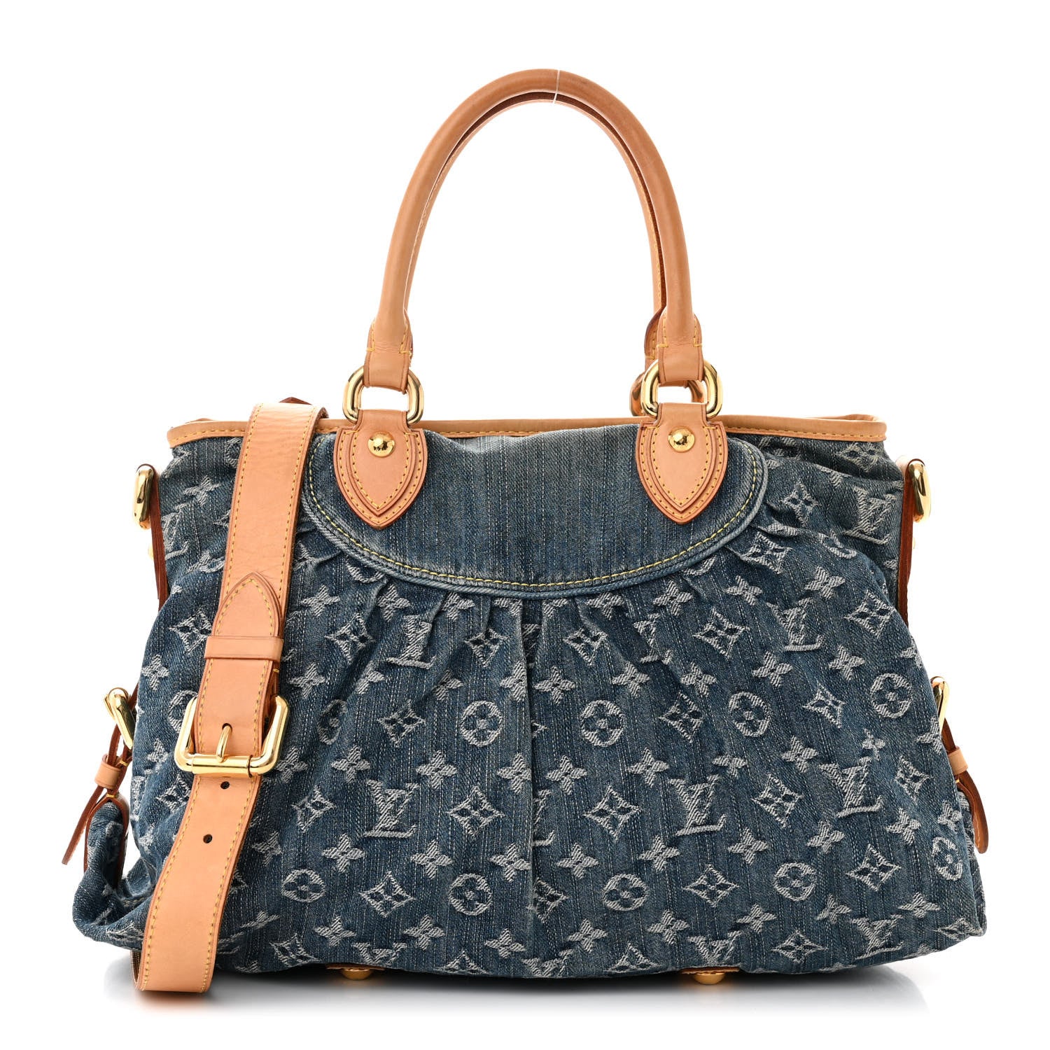 Louis Vuitton LOUIS VUITTON Denim Neo Cabby MM Blue 1 of 13