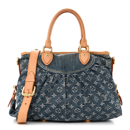 Louis Vuitton LOUIS VUITTON Denim Neo Cabby MM Blue 1 of 13