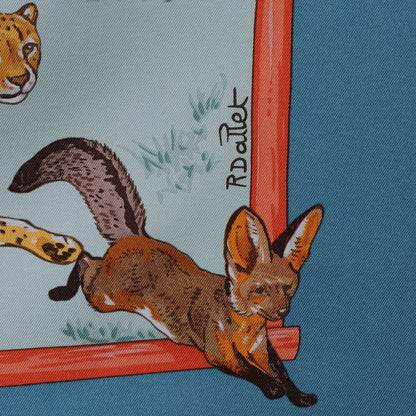 Hermes Silk Tendresse Feline Scarf 90 6 of 10