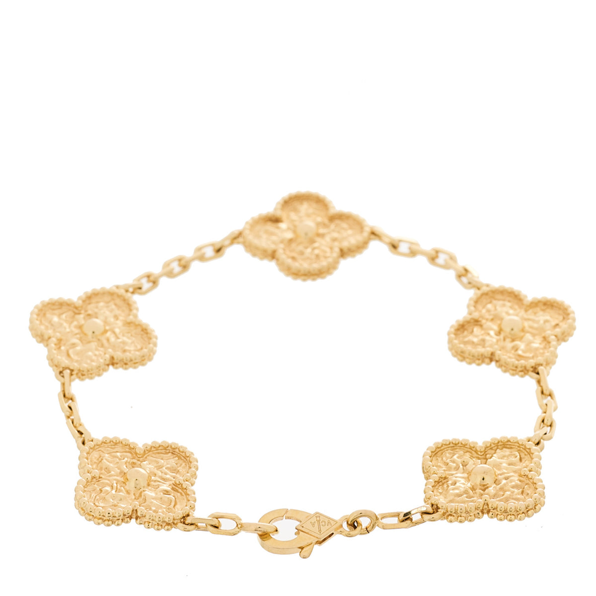 18K Yellow Gold 5 Motifs Vintage Alhambra Bracelet