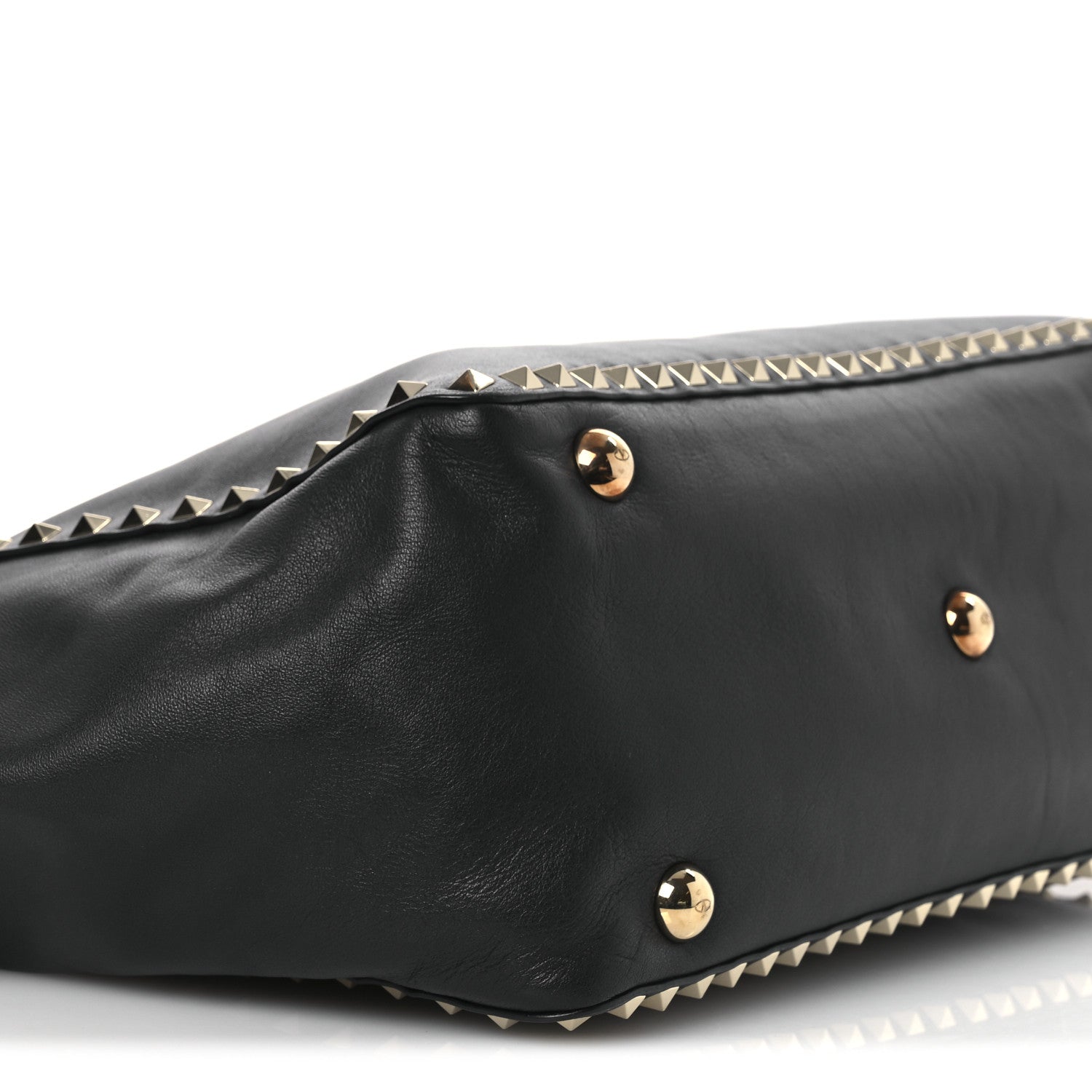 Valentino Garavani Vitello Medium Rockstud Tote Black 8 of 13