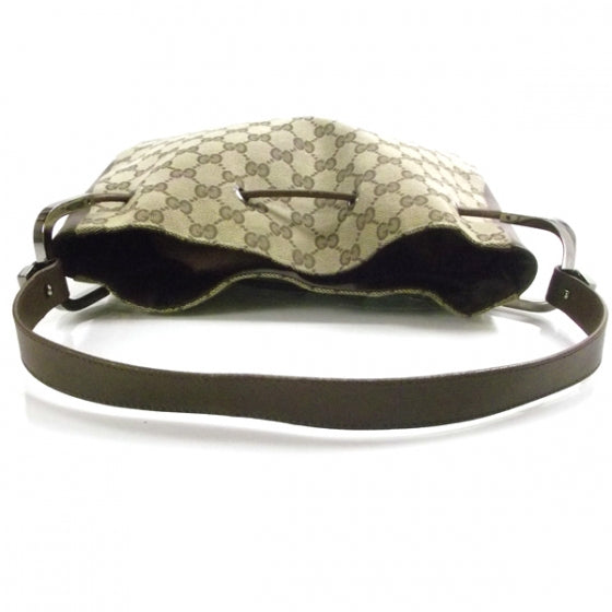 Gucci Canvas Monogram Shoulder Bag Ebony 5 of 10