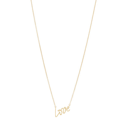 Tiffany 18K Yellow Gold Small Paloma's Graffiti Love Pendant Necklace 1 of 6