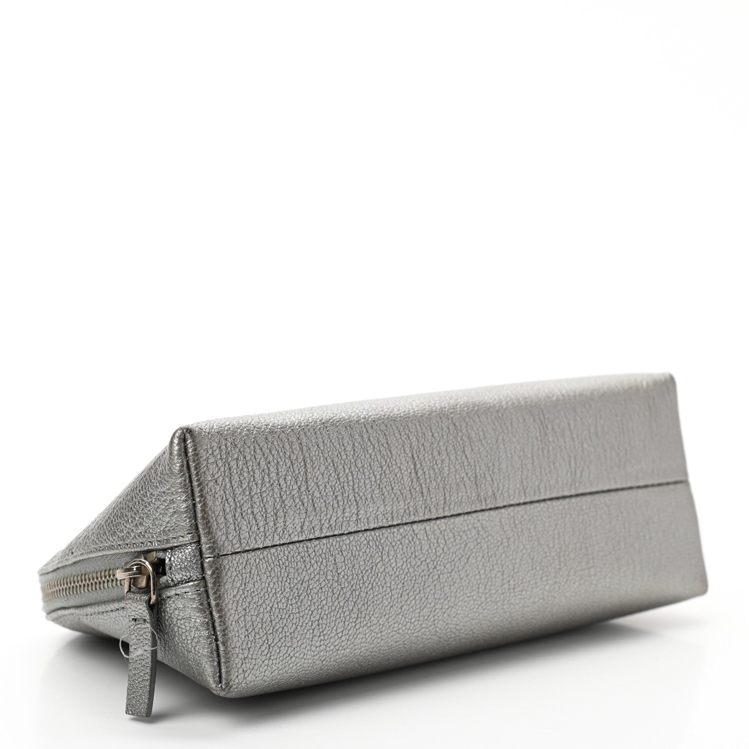 Chanel Metallic Goatskin Cosmetic Case Silver 4 of 8
