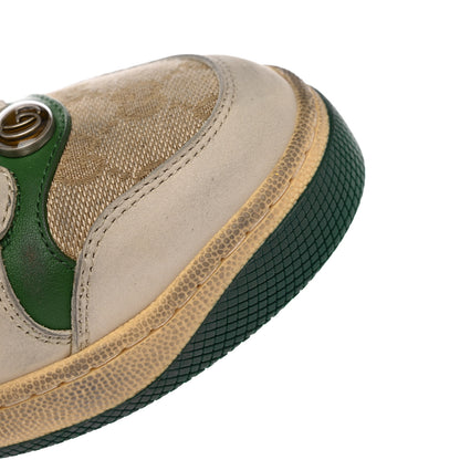 Gucci GG Monogram Nubuck Web Womens Screener Sneakers 37 New Sand Milk Vintage Green 18 of 21