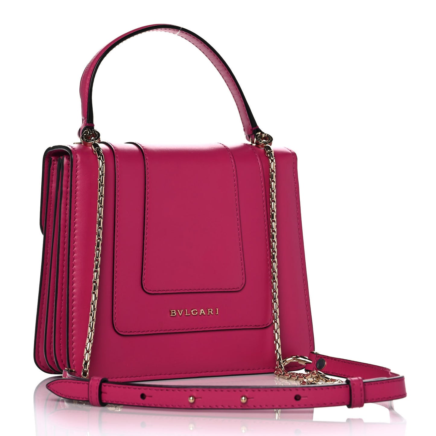 Calfskin Serpenti Forever Top Handle Pink