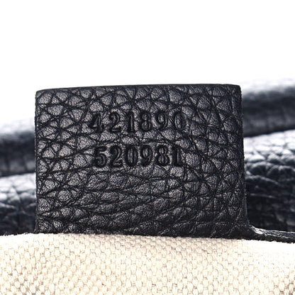 Gucci Calfskin Small GG Marmont Top Handle Bag Black 7 of 15