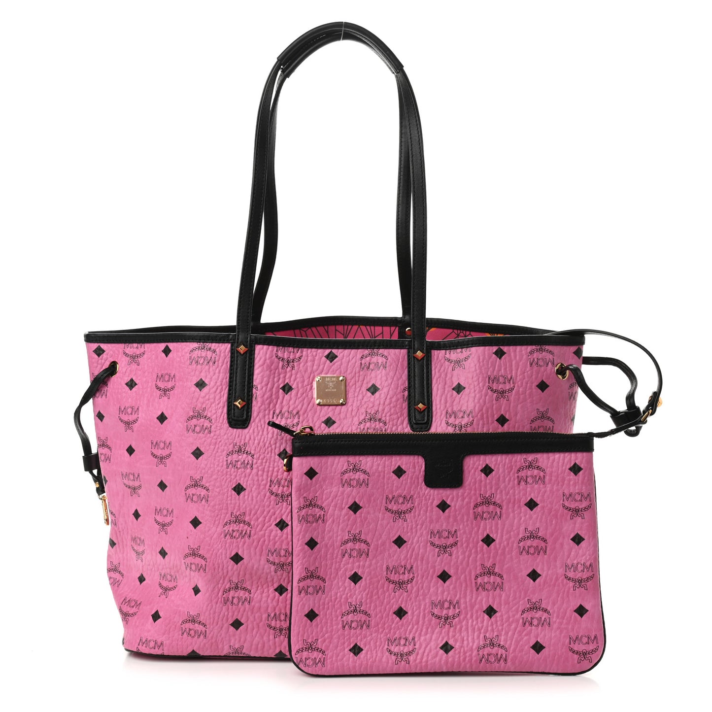 Visetos Medium Reversible Liz Shopper Tote Pink