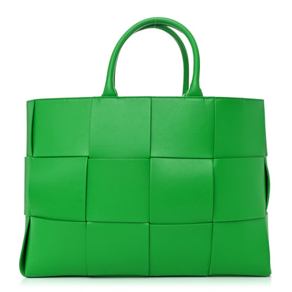 Bottega Veneta Calfskin Maxi Intrecciato Medium Arco Tote Parakeet 1 of 10