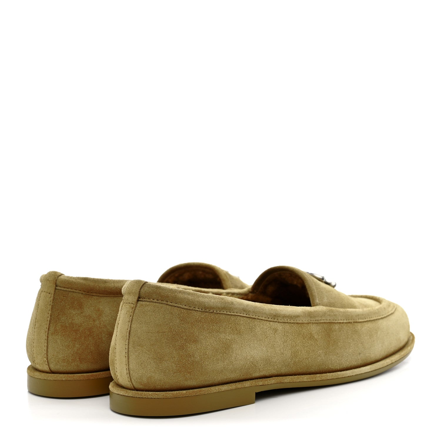 Chanel Suede Calfskin CC Loafers 39 Dark Beige 4 of 10