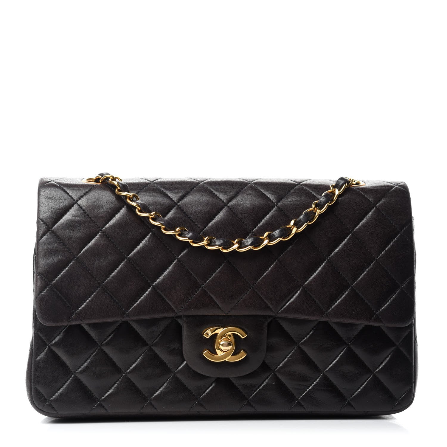 Chanel Lambskin Quilted Medium Double Flap Black 1 of 16