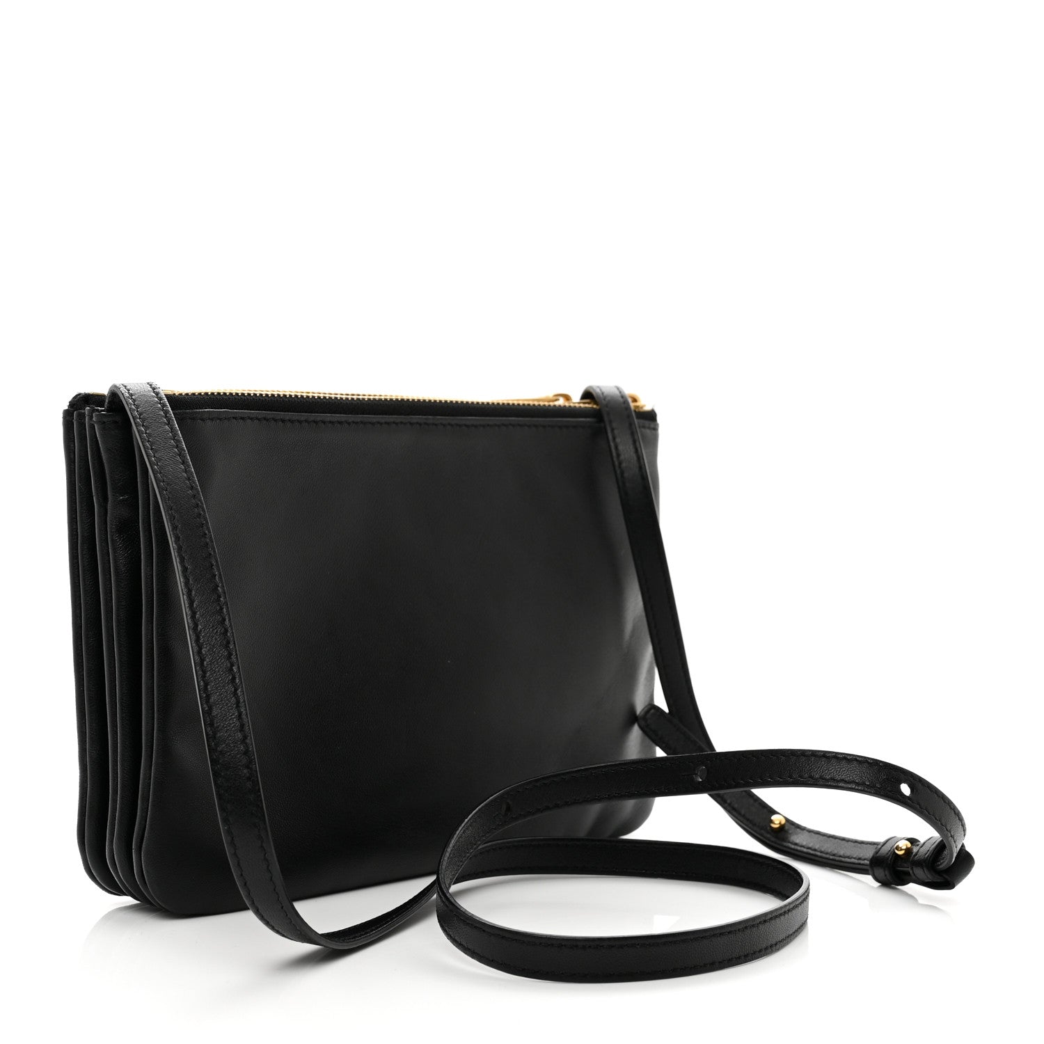 Celine Lambskin Small Trio Crossbody Bag Black 3 of 9