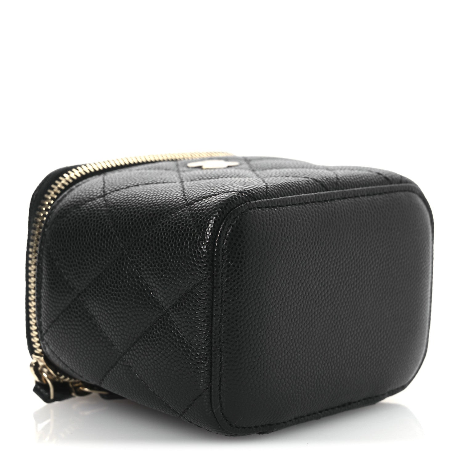 Chanel Caviar Quilted Mini Vanity Case With Chain Black 4 of 13