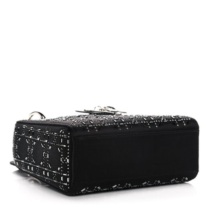 Christian Dior Satin Crystal Cannage Mini Lady Dior Black 3 of 10