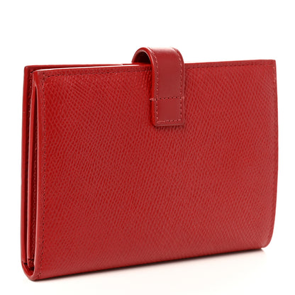 Celine Grained Calfskin Medium Multifunction Strap Wallet Coquelicot 3 of 9