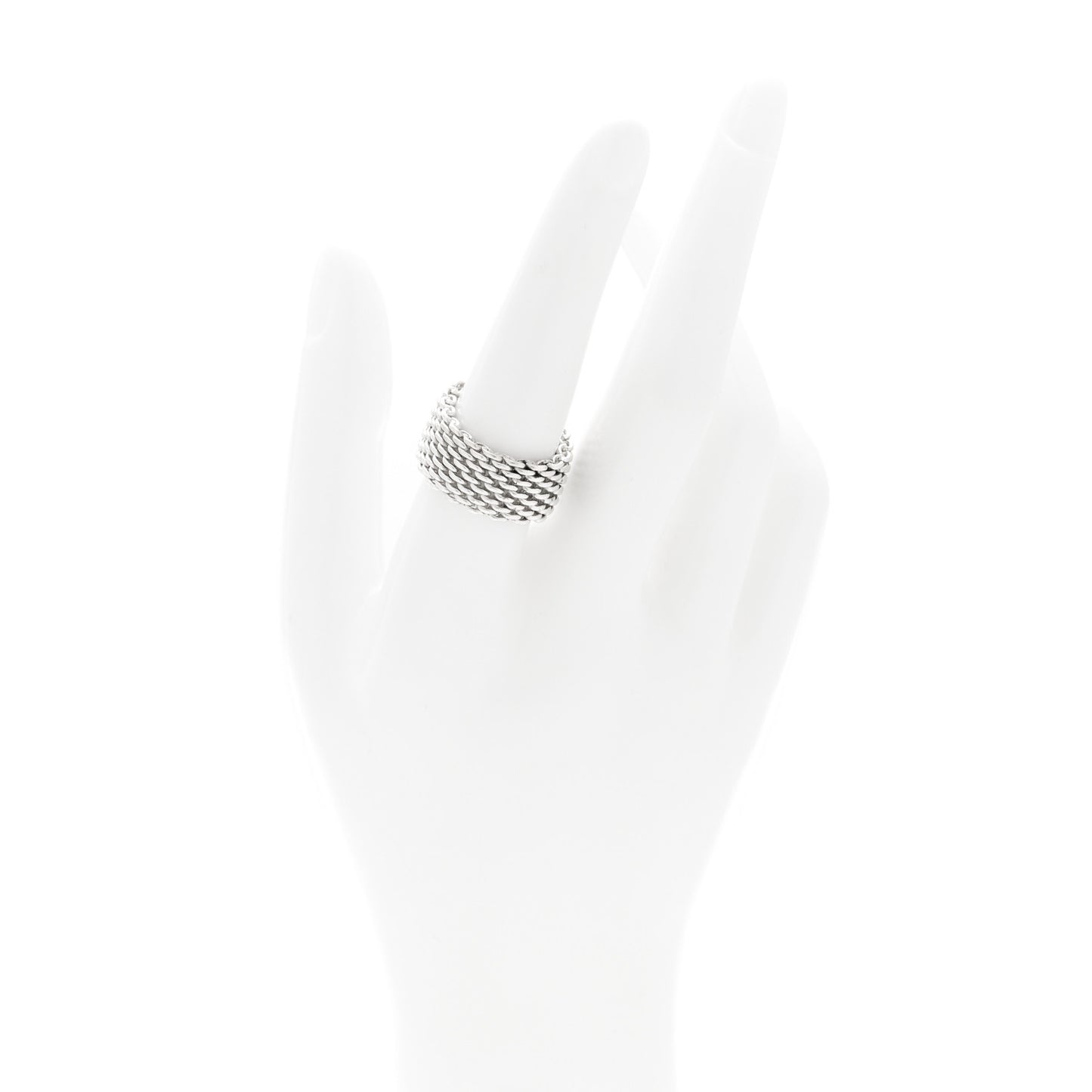 Sterling Silver Somerset Mesh Ring 55 7.25