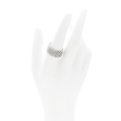 Tiffany Sterling Silver Somerset Mesh Ring 55 7.25 2 of 4