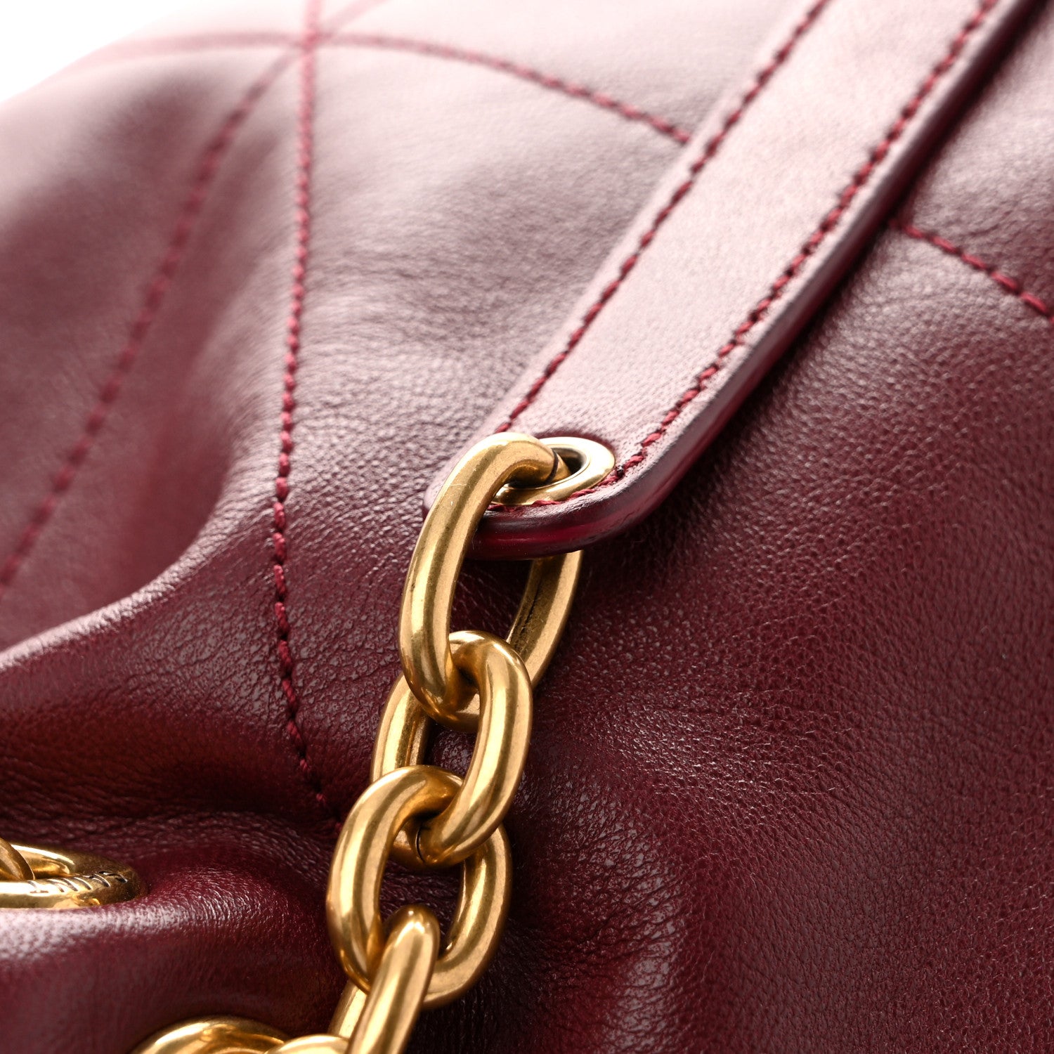 Saint Laurent Lambskin Matelasse Monogram Large Jamie 4.3 New Dark Bordeaux 13 of 13