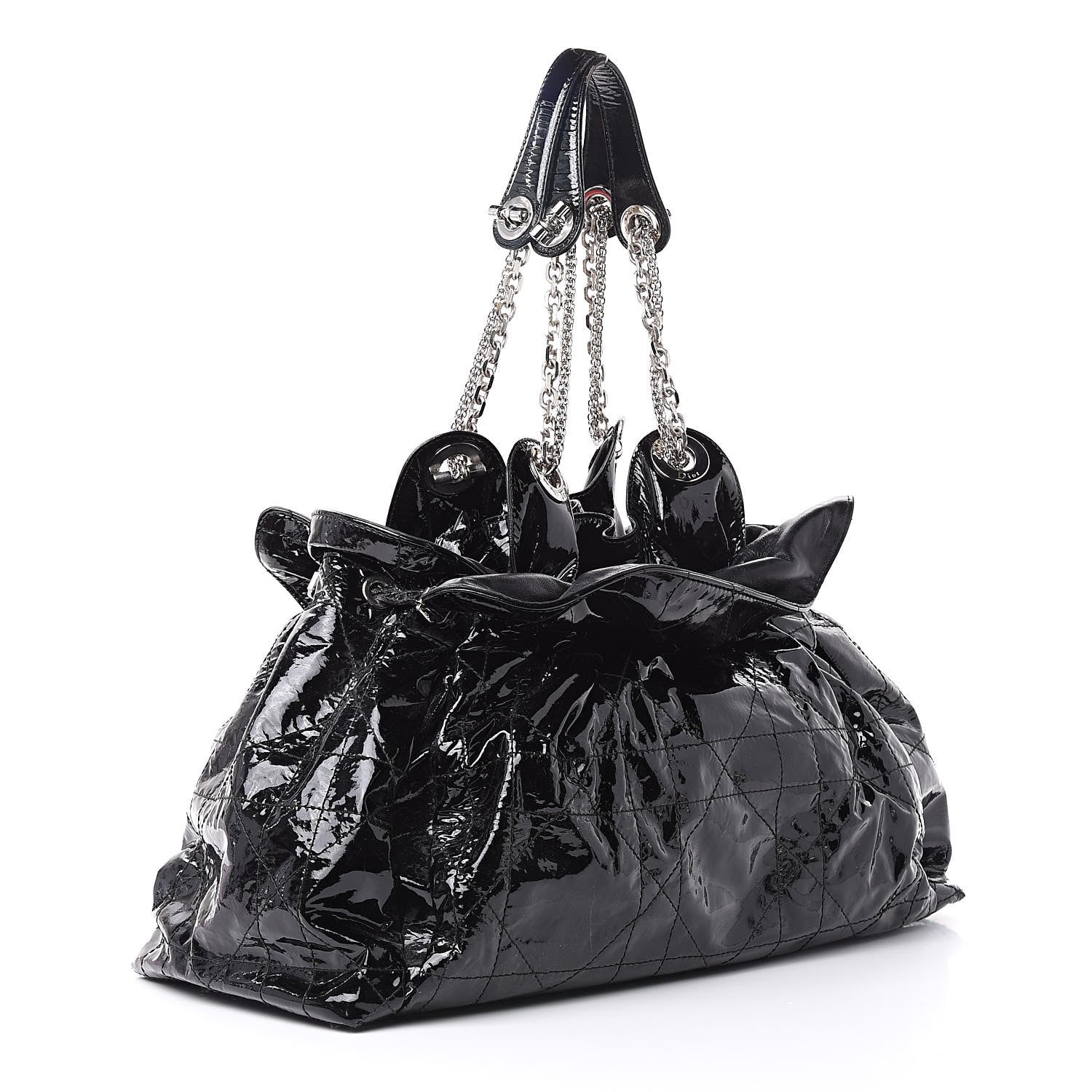 Christian Dior Patent Cannage Medium Le Trente Tote Black 3 of 13
