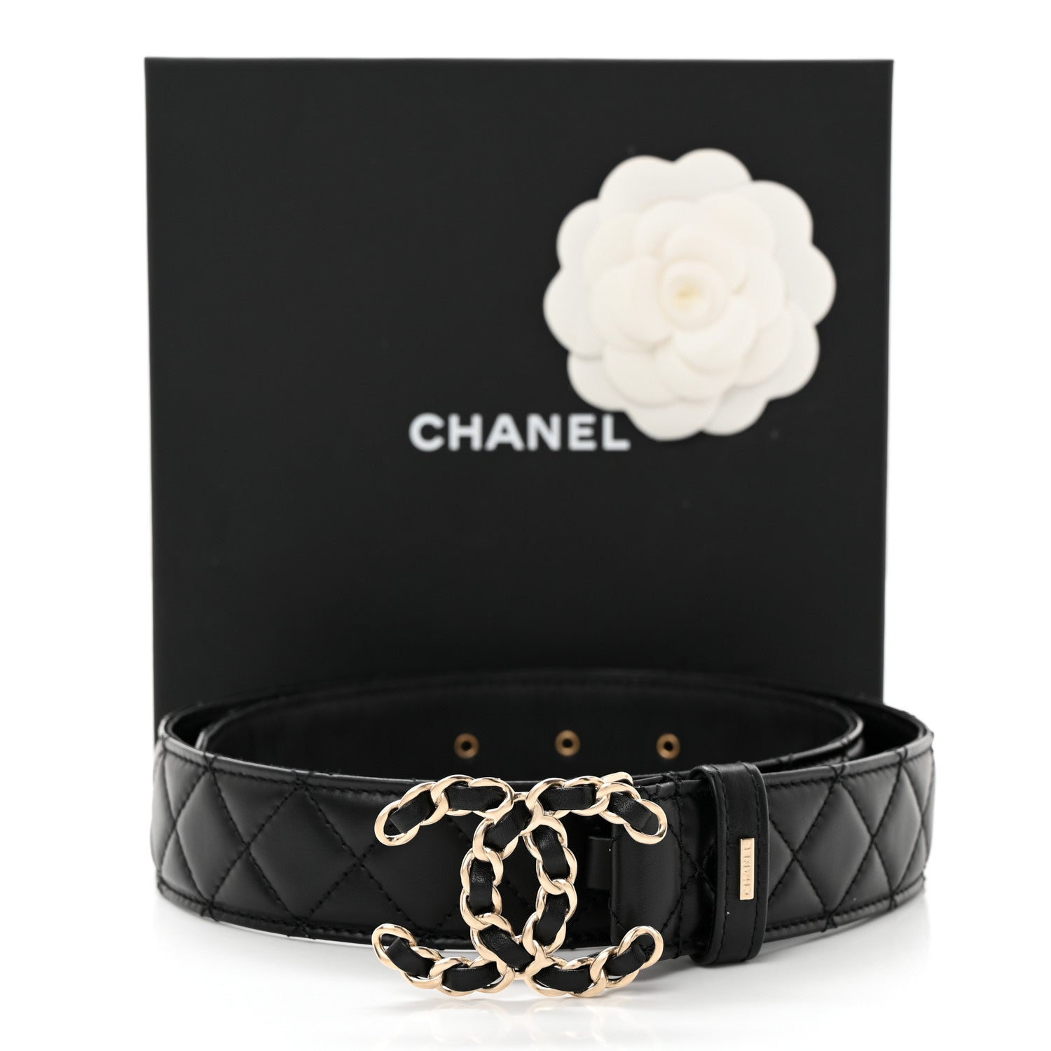 Chanel Calfskin Quilted CC Chain Belt 75 30 Black 7 of 7