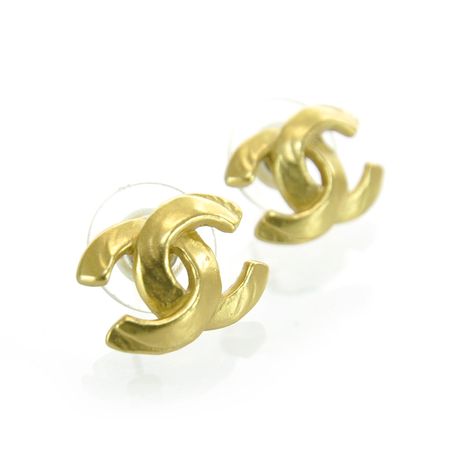 Chanel CC Logo Earrings Gold 5 of 5
