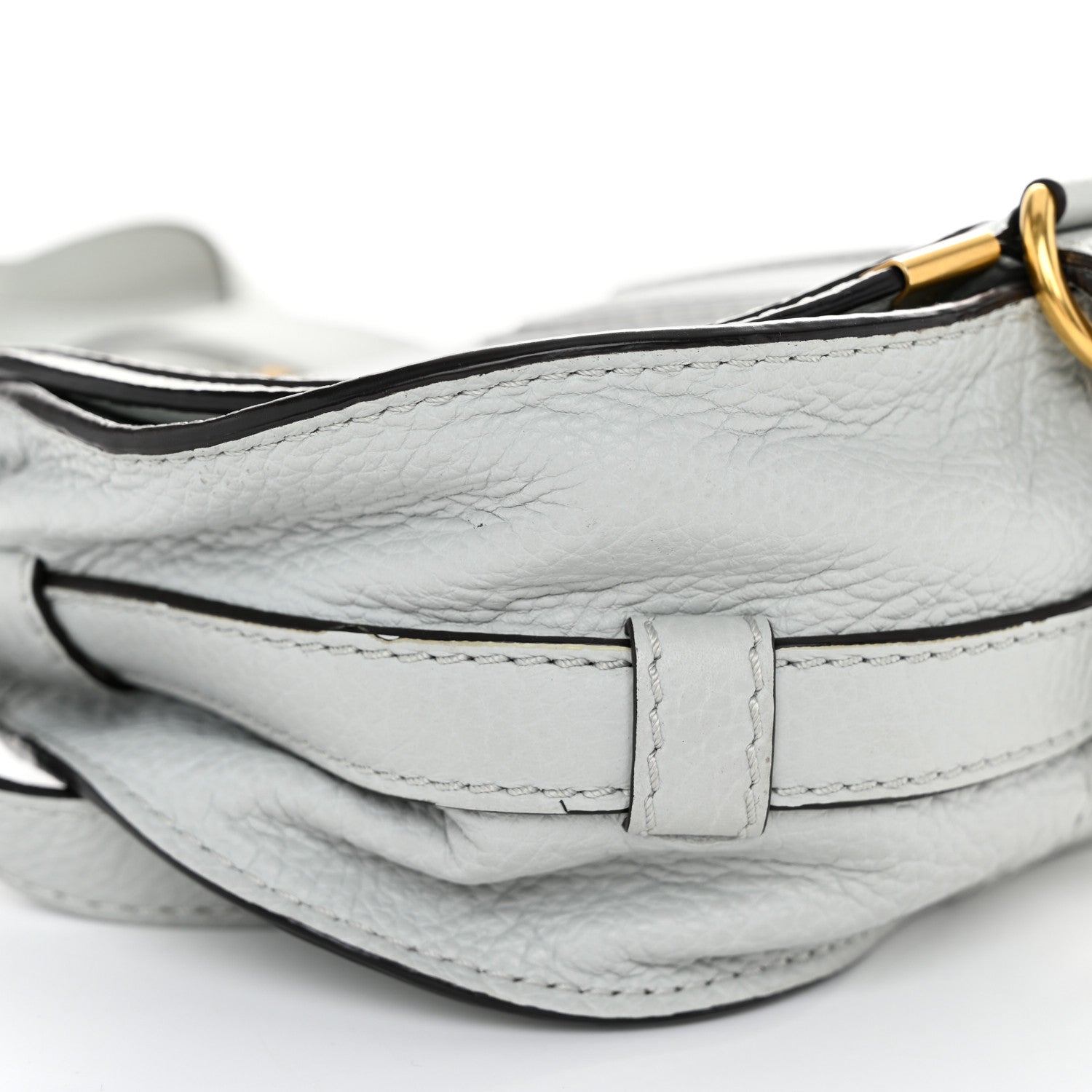 Chloe Calfskin Mini Marcie Round Crossbody Bag Faded Blue 9 of 13