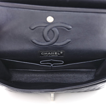 Chanel Iridescent Calfskin Quilted Medium Double Flap Navy 5 of 12