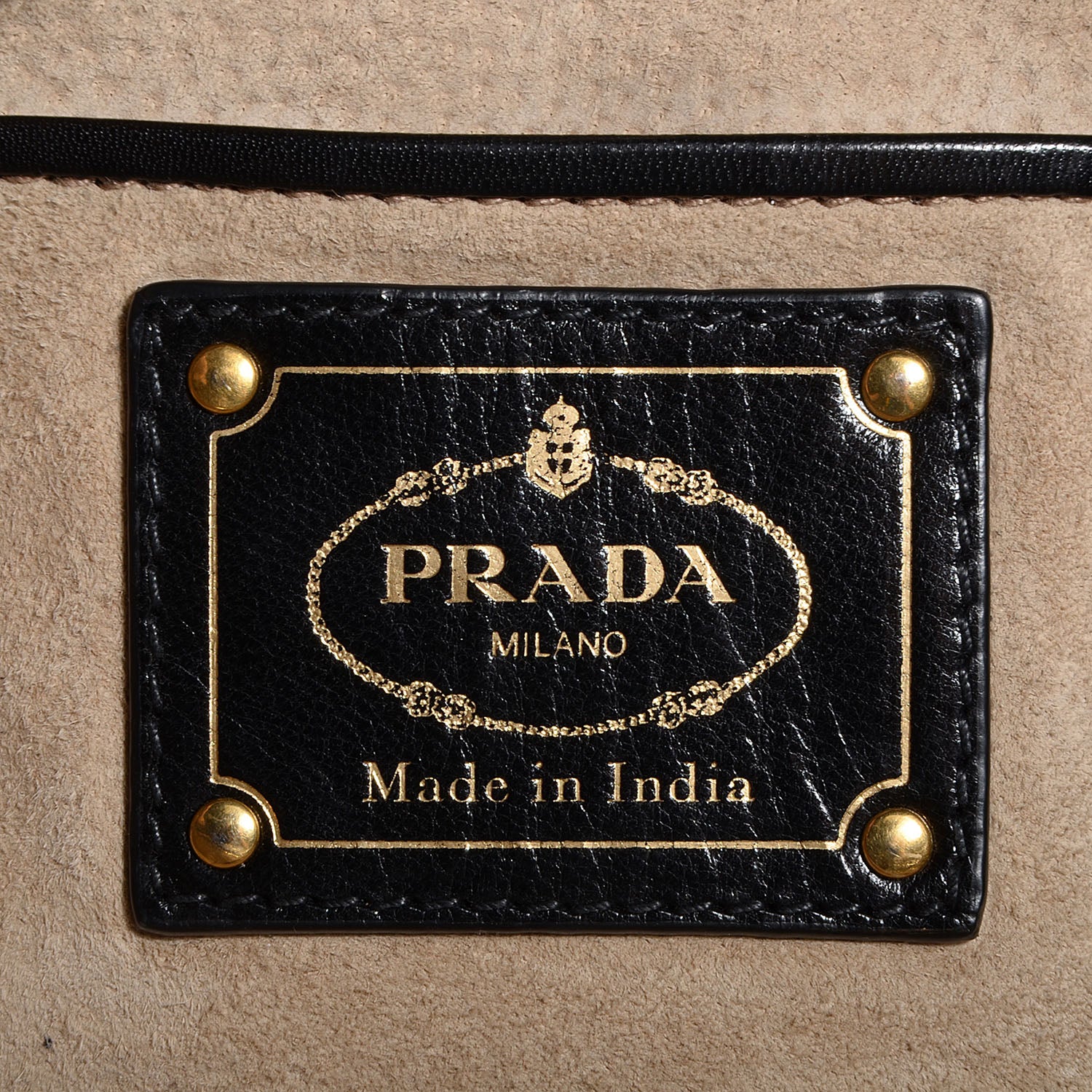 Prada Goatskin Woven Zip Clutch Moro Black 6 of 9