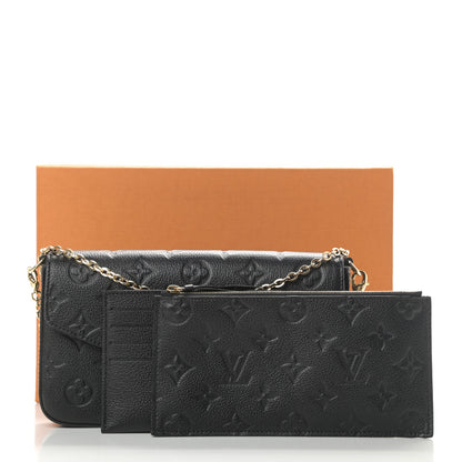 Louis Vuitton Empreinte Pochette Felicie Chain Wallet Black 16 of 16