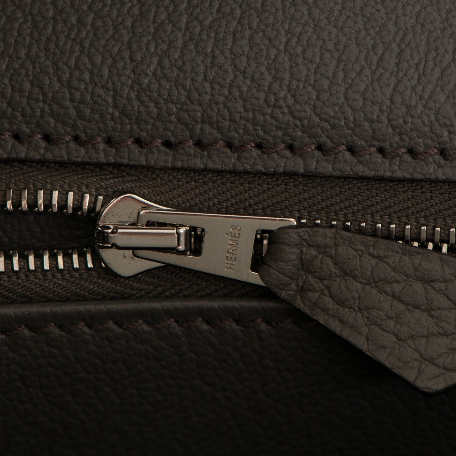 Hermes Taurillon Clemence Birkin 40 Etain 16 of 26