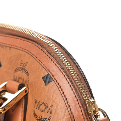 MCM Visetos Heritage Bowler Bag Cognac 18 of 27