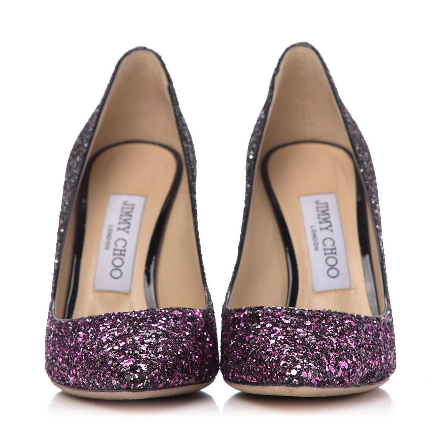Coarse Glitter Degrade Romy 100 Pumps 36 Pink Black