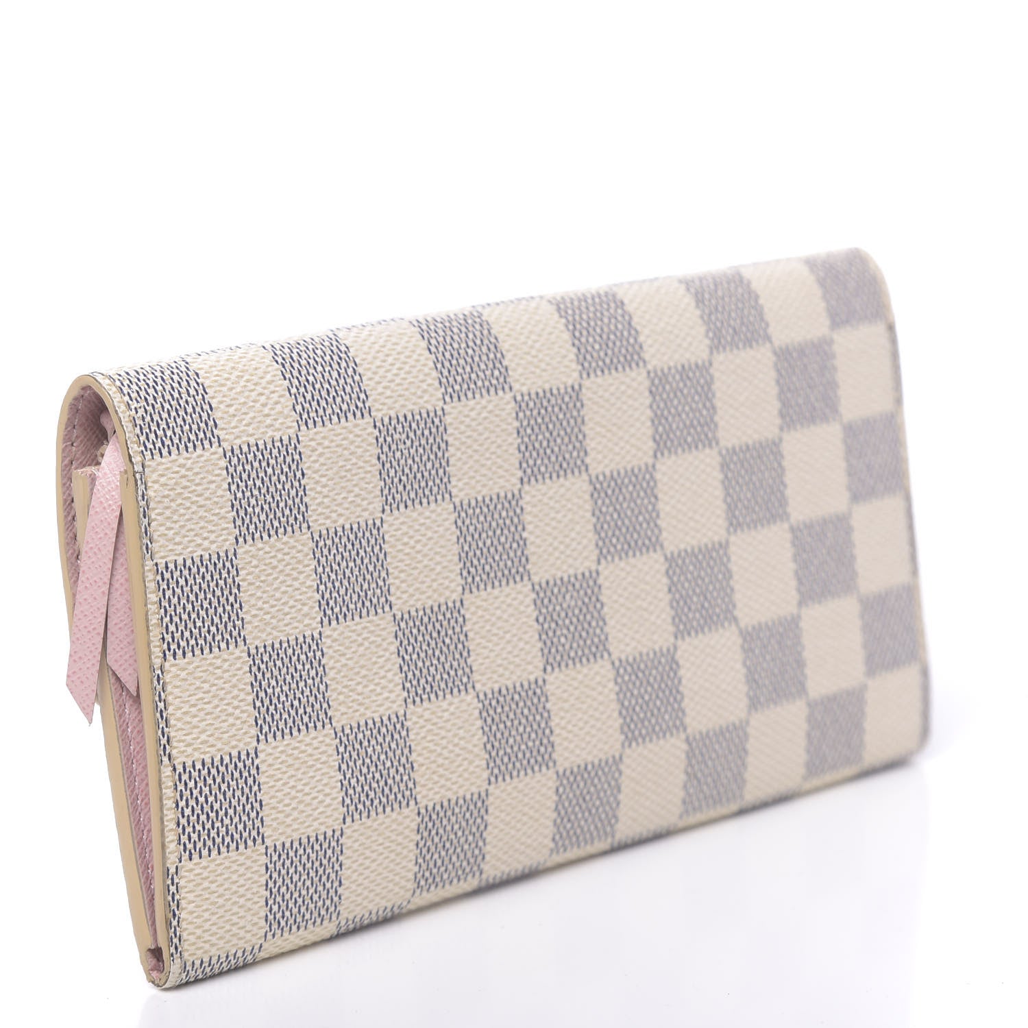 Louis Vuitton Damier Azur Emilie Wallet Rose Ballerine 3 of 11
