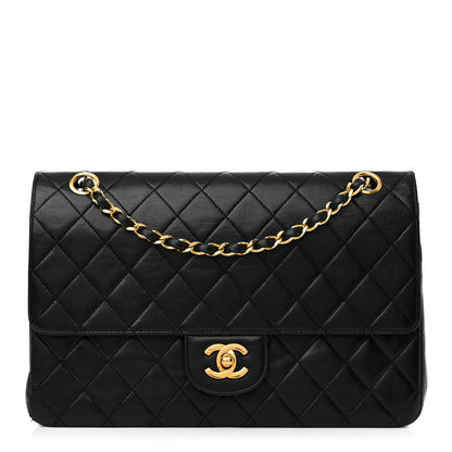 Chanel Lambskin Quilted Medium Double Flap Black 1 of 14